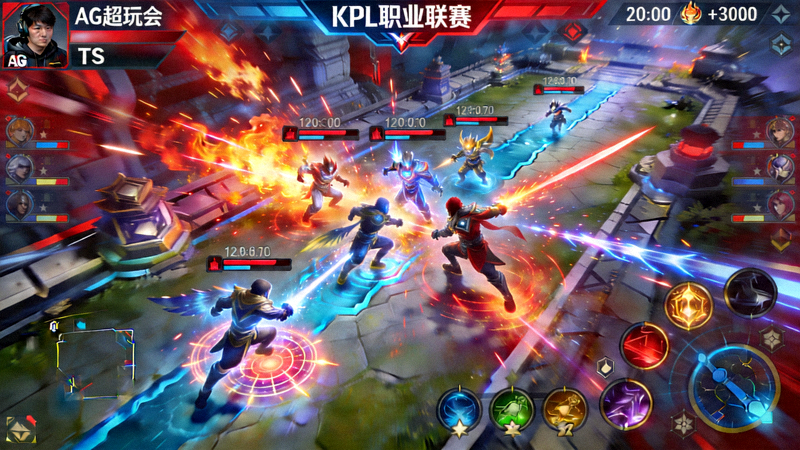 王者荣耀职业比赛直播 - 团战激烈进行中